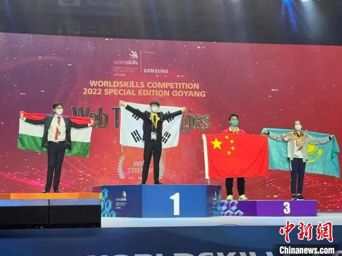 上海第二工業(yè)大學學生梁俊獲得網(wǎng)站設計與開發(fā)項目銅牌?！∩虾Ｊ腥松缇止﹫D