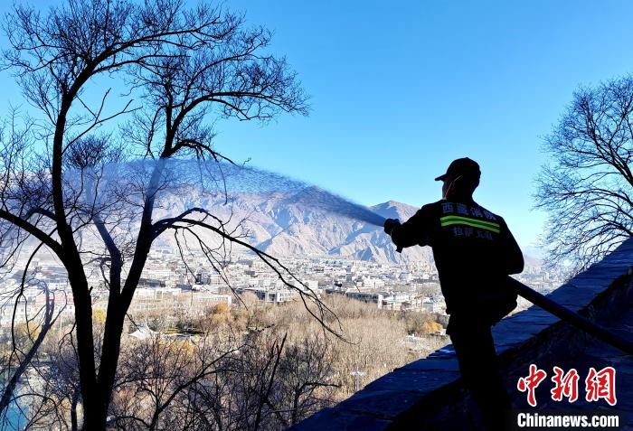 12月6日，布達(dá)拉宮消防救援大隊(duì)在布達(dá)拉宮山體林草區(qū)域開展?jié)窕ぷ鳌！㈣?攝